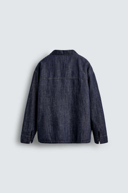 DENIM COTTON-LINEN SHIRT - Zara фото 8