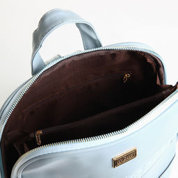 Рюкзак женский городской на молнии, 2 кармана, размер 11×29×31 см, голубой