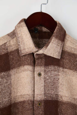 Kahverengi Regular Erkek Gomlek TMNAW26GO00037 - Trendyolmilla фото 2