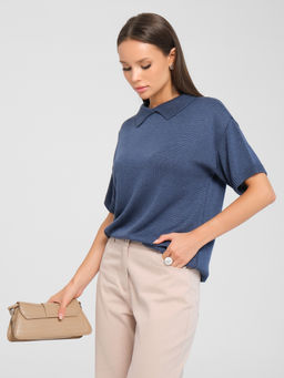 Джемпер вязаный с воротником