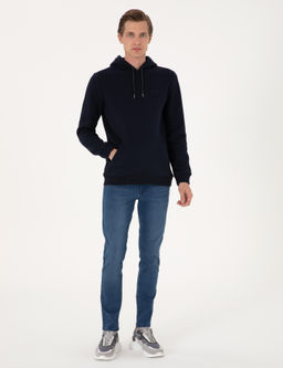 Lacivert 2 _plik Regular Fit __i Polarl_ Kap__onlu Basic Sweatshirt - Pierre cardin фото 4