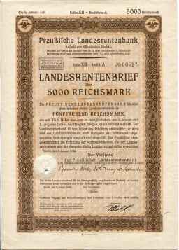 Облигация 4,5% 5000 марок 1940 года Германия