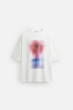 CONTRAST PRINTED T-SHIRT - Zara фото 7