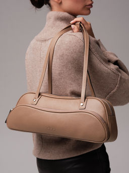 Кожаная сумка Roxy DBR 31186 коричневый капучино  фото 3