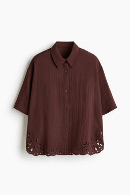 Camisa playera con bordado ingl?s