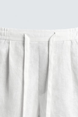 BERMUDA RELAXED FIT 100% LINO / Blanco - Zara фото 19