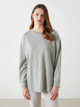 Bisiklet Yaka Kad?n Sweatshirt Tunik