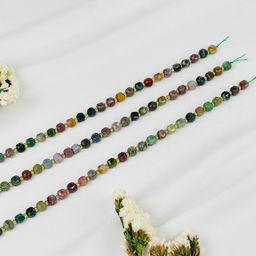 Бусины для украшений из Мохового агата (40 бусин) 37 см