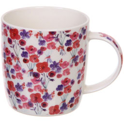 Цена за 2 шт. Кружка керамическая 370мл "Цветочная мелодия", микс рисунков