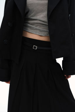 Falda midi tableada con cinturon - H&m фото 2