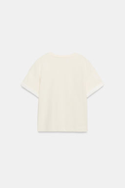 CAMISETA HEAVY COTTON MANGA CORTA / Crudo - Zara фото 6