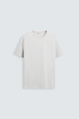 CAMISETA SLIM FIT B?SICA / Gris perla - Zara фото 6