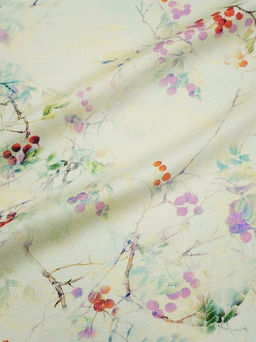 Вискозный атлас (Digital) Рябиновая веточка, ш.1.5м, вискоза-100%, 115гр/м.кв - Купава фото 8