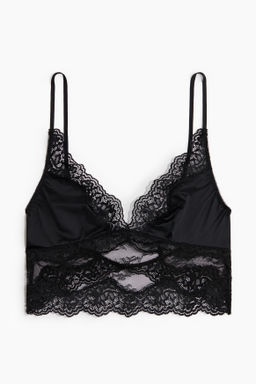 Bralette en microfibra y encaje