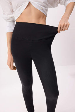 Koyu Mavi Yuksek Bel Yumusak Ekstra Esneyen Flare Tayt Jeans TWOSS26JE00283 - Trendyolmilla фото 8