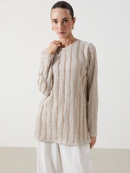 Bisiklet Yaka Dokulu Kad?n Tunik