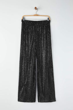 Siyah Pul Payet S?k/Gece Party Mini Sort Astarl? Pantolon TPRAW26PL00001 - Trendyolmilla фото 3