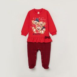 CRB wear/CWNG 90073-26-298 Комбинезон для девочки, красный/Ex.Cherubino  фото 3