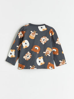 Hayvan Bask?l? Erkek Bebek Pijama Tak?m?