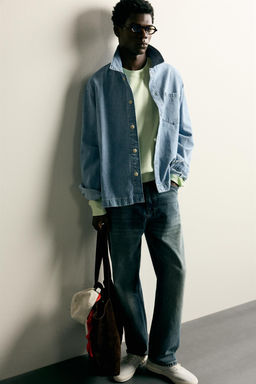CAMISA DENIM BOXY FIT / Azul medio - Zara фото 6