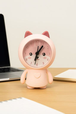 Часы-будильник Lovely cat, pink (14,5х8,5 см)