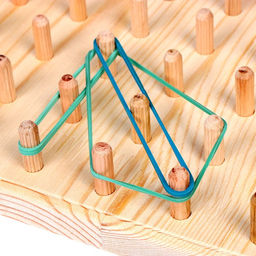 Геоборд с карточками, 23х23 см - Лесная мастерская фото 3