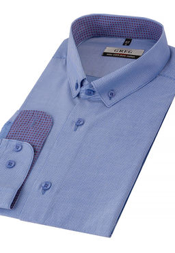 Сорочка мужская длинный рукав GREG 211/131/7306/Z/b/1_GB  фото 7