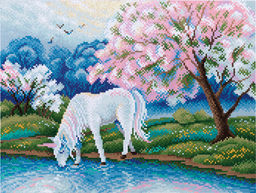Кристальная (алмазная) мозаика ФРЕЯ ALVR-328 Сказочный единорог 40 х 30 см