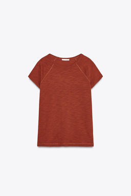 SLUB KNIT COTTON T-SHIRT - Zara фото 10