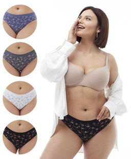 Трусы женские слипы Vanessa 6802-103 хлопок, эластан размеры L, XL, 2XL, 3XL