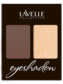 LavelleCollection тени для век двухцветные тон 02 коричневый/бежевый металлик