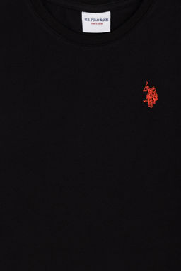 U. S. Polo Assn / Черная базовая футболка с круглым вырезом для мальчиков - U.s. polo assn фото 3