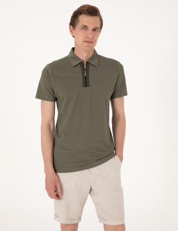Haki Ultralight Kuma_ Slim Fit Polo Yaka Ti__rt
