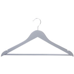 Плечики деревянные с выемками 3шт "ИДЕЯДОМА", цвет серый, 44*22,5см (Селфи)