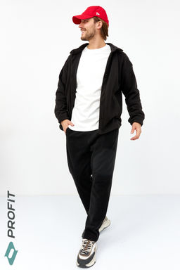 Мужские брюки утепленные, на флисе, черные