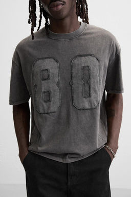 WASHED PATCH T-SHIRT - Zara фото 5