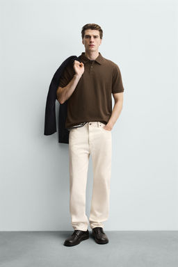 POLO REGULAR FIT ESTRUCTURA / Marr?n