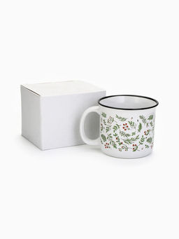 Кружка керамическая, новогодняя «Листья», 450 мл