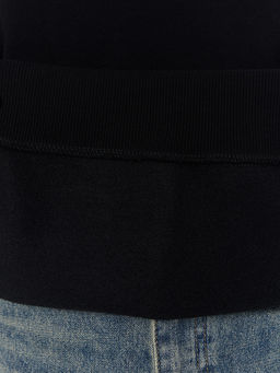 Теплое худи женское черное с начесом