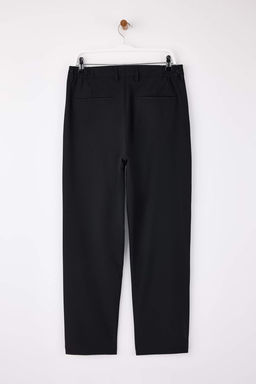 Siyah Erkek Gofre Mevsimlik Kumas Pantolon TMNSS26PL00005 - Trendyolmilla фото 3