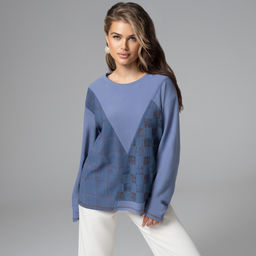 Лонгслив уютный, Стиль вне закона (голубой)