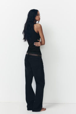TRF WIDE-LEG MID-RISE FULL LENGTH JEANS - Zara фото 7