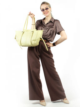 LACCOMA сумка Анна-бледно желтый эко кожа хлопок