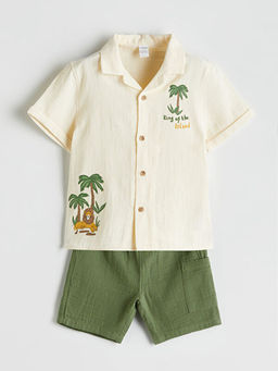 Nak??l? Erkek ?ocuk G?mlek ve ?ort 2li