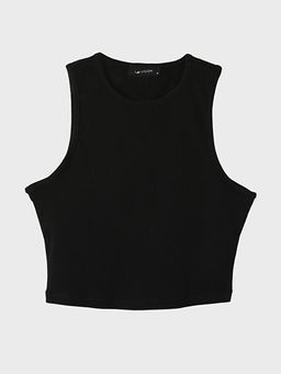 Bisiklet Yaka Dokulu Crop Kad?n Atlet