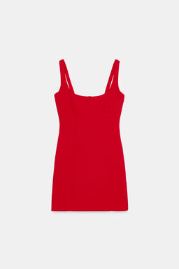 VESTIDO CORTO INTERLOCK / Rojo - Zara фото 5