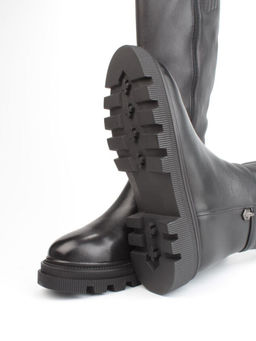 02-FK888-1M BLACK Сапоги зимние женские (натуральная кожа, байка, натуральный мех)