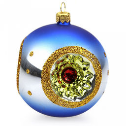 Елочная игрушка шар стеклянная Фонарики д8,5см, ручная художественная роспись, цвета микс, подарочная упаковка (Россия) - Домашняя Мода фото 4