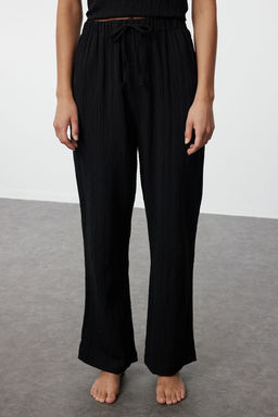 Trendyolmilla Siyah Baglama Detayl? Ip Ask?l? Dokuma Pijama Tak?m? THMSS24PT00402 фото 10