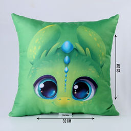 Подушка квадратная Дракоша, зелёный - Mni mnu фото 2